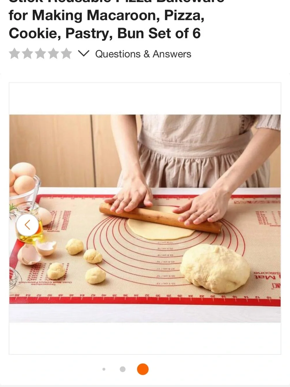 Red and Cream Silicone Baking Mat Set with Nonstick Surface